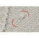 Carpet JERSEY 19231 cream - Geometric structural, loop BOHO - SECOND-RATE PRODUCT 