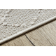 Carpet JERSEY 19231 cream - Geometric structural, loop BOHO - SECOND-RATE PRODUCT 