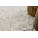 Carpet JERSEY 19231 cream - Geometric structural, loop BOHO - SECOND-RATE PRODUCT 