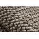 Tapis CASABLANCA LOOP cercle marron, bouclé, doux