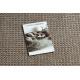 Tapis CASABLANCA LOOP cercle marron, bouclé, doux