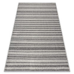 Carpet SAMPLE CASABLANCA FR2616 Stripes - silver / cream