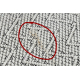 Carpet SAMPLE BONJOUR Shiny 003 Zigzag white / black - SECOND-RATE PRODUCT