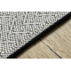 Carpet SAMPLE BONJOUR Shiny 003 Zigzag white / black - SECOND-RATE PRODUCT