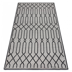 Carpet SAMPLE BONJOUR Vivid 005 Geometric white / black - SECOND-RATE PRODUCT