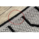 Carpet SAMPLE BONJOUR Vivid 005 Geometric white / black - SECOND-RATE PRODUCT