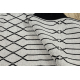 Carpet SAMPLE BONJOUR Vivid 005 Geometric white / black - SECOND-RATE PRODUCT