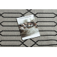 Carpet SAMPLE BONJOUR Vivid 005 Geometric white / black - SECOND-RATE PRODUCT