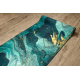 Runner anti-slip LOTUS SHADOWS 37750 Abstraction green / gold WASHABLE