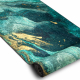 Alcatifa do corredor com reforço de borracha LOTUS SHADOWS 37750 Abstração verde / dourado LAVÁVEL 120cm