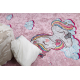 Dywan do prania JUNIOR 51855.804 Jednorożec, chmurki dla dzieci, antypoślizgowy - różowy - 2 GATUNEK