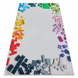 Tappeto lavabile BAMBINO 38480 Kit di costruzione per bambini antiscivolo - grigio / giallo