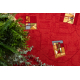 Fitted carpet FOCUS geometric cardinal red