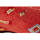 Fitted carpet FOCUS geometric cardinal red