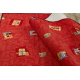 Fitted carpet FOCUS geometric cardinal red