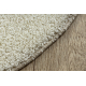 Fitted carpet circle PROMO SHAGGY Twister cream - SECOND-RATE PRODUCT