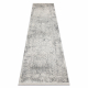 DISTIN 0200A grey / light grey / white modern carpet, runner - Rhombuses, frame, vintage, fringes