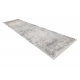 DISTIN 0200A grey / light grey / white modern carpet, runner - Rhombuses, frame, vintage, fringes