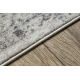 DISTIN 0200A grey / light grey / white modern carpet, runner - Rhombuses, frame, vintage, fringes