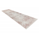 DISTIN 0828A rozā / pūderis / balts moderns paklājs, skrejceļš - Abstrakcija, vintage, bārkstis
