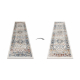 DISTIN 0834A navy blue / blue / yellow / terracotta modern carpet, runner - Ornament, vintage, fringes