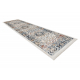 DISTIN 0834A navy blue / blue / yellow / terracotta modern carpet, runner - Ornament, vintage, fringes