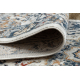 DISTIN 0834A navy blue / blue / yellow / terracotta modern carpet, runner - Ornament, vintage, fringes