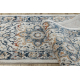 DISTIN 0834A navy blue / blue / yellow / terracotta modern carpet, runner - Ornament, vintage, fringes