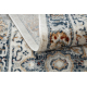 DISTIN 0834A navy blue / blue / yellow / terracotta modern carpet, runner - Ornament, vintage, fringes