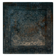 Tapete de lã OMEGA MAMLUK Quadrado - Roseta vintage azul escuro