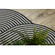 ORGANIC 1835 Sisalteppich Geometrisch Ecru / Schwarz – natürliche, moderne unregelmäßige Form