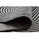 ORGANIC 1835 sisal tæppe Geometrisk ecru / sort – naturlig, moderne uregelmæssig form