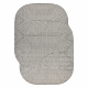 Alfombra de sisal ORGÁNICA 1835 Geométrica crudo / gris – natural, moderna, forma irregular