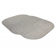 Covor organic din sisal 1835 Geometric ecru / gri – natural, modern, formă neregulată