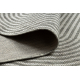 Covor organic din sisal 1835 Geometric ecru / gri – natural, modern, formă neregulată