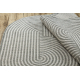 Covor organic din sisal 1835 Geometric ecru / gri – natural, modern, formă neregulată
