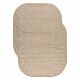Tapis en sisal ORGANIC 1835 Géométrique écru / naturel – forme irrégulière moderne