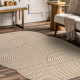 Tapis en sisal ORGANIC 1835 Géométrique écru / naturel – forme irrégulière moderne