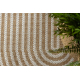 Tapis en sisal ORGANIC 1835 Géométrique écru / naturel – forme irrégulière moderne