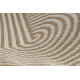 Tapis en sisal ORGANIC 1835 Géométrique écru / naturel – forme irrégulière moderne