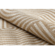 Tapis en sisal ORGANIC 1835 Géométrique écru / naturel – forme irrégulière moderne