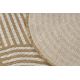 Tapis en sisal ORGANIC 1835 Géométrique écru / naturel – forme irrégulière moderne