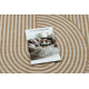 Tapis en sisal ORGANIC 1835 Géométrique écru / naturel – forme irrégulière moderne