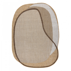 ORGANIC 2123 sisal tepih Kamen prirodni / ecru – moderni nepravilni oblik