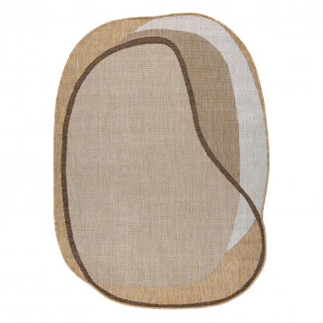 ORGANIC 2123 sisal carpet Stone natural / ecru – modern irregular shape