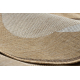 Tapis en sisal ORGANIC 2123 Calcul naturel / écru – forme irrégulière moderne