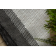 ORGANIC 2125 sisal preproga Kamen ecru / črna – naravna, moderna nepravilna oblika