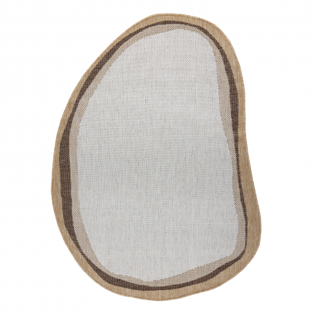 ORGANIC 2125 sisalmatt Sten ecru / naturlig – modern oregelbunden form