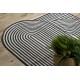 ORGANIC 2131 sizalio kilimas Geometrinis ekru / juodas – natūralus, modernus, netaisyklingos formos