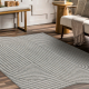 Tapete de sisal ORGANIC 2131 Geométrico cru / cinzento – natural, moderno, formato irregular